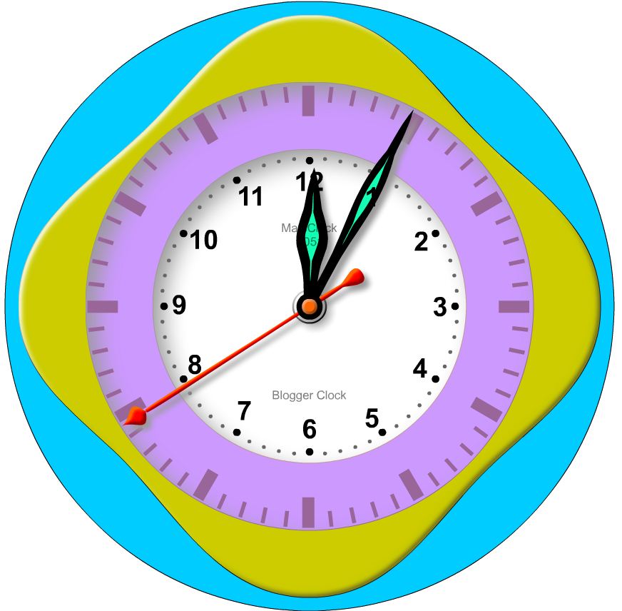 Blogger Clock - View on Mobile Phone