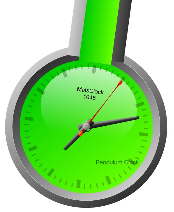 MatsClock 1045 Pendulum Clock Free Flash Clock
