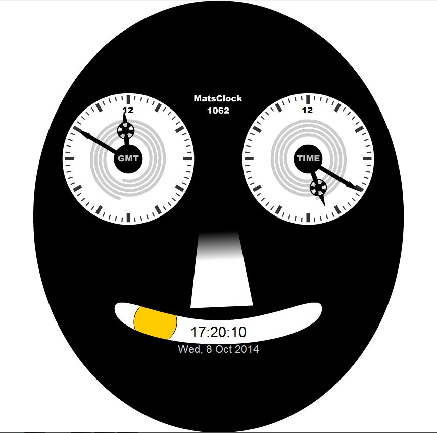 MatsClock 1062 Cartoon PowerPoint Analog Pendulum Clock